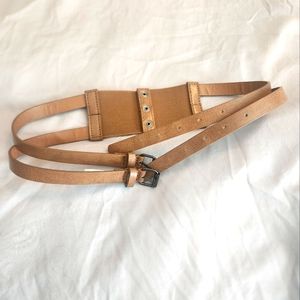 Jessica Simpson brown double belt